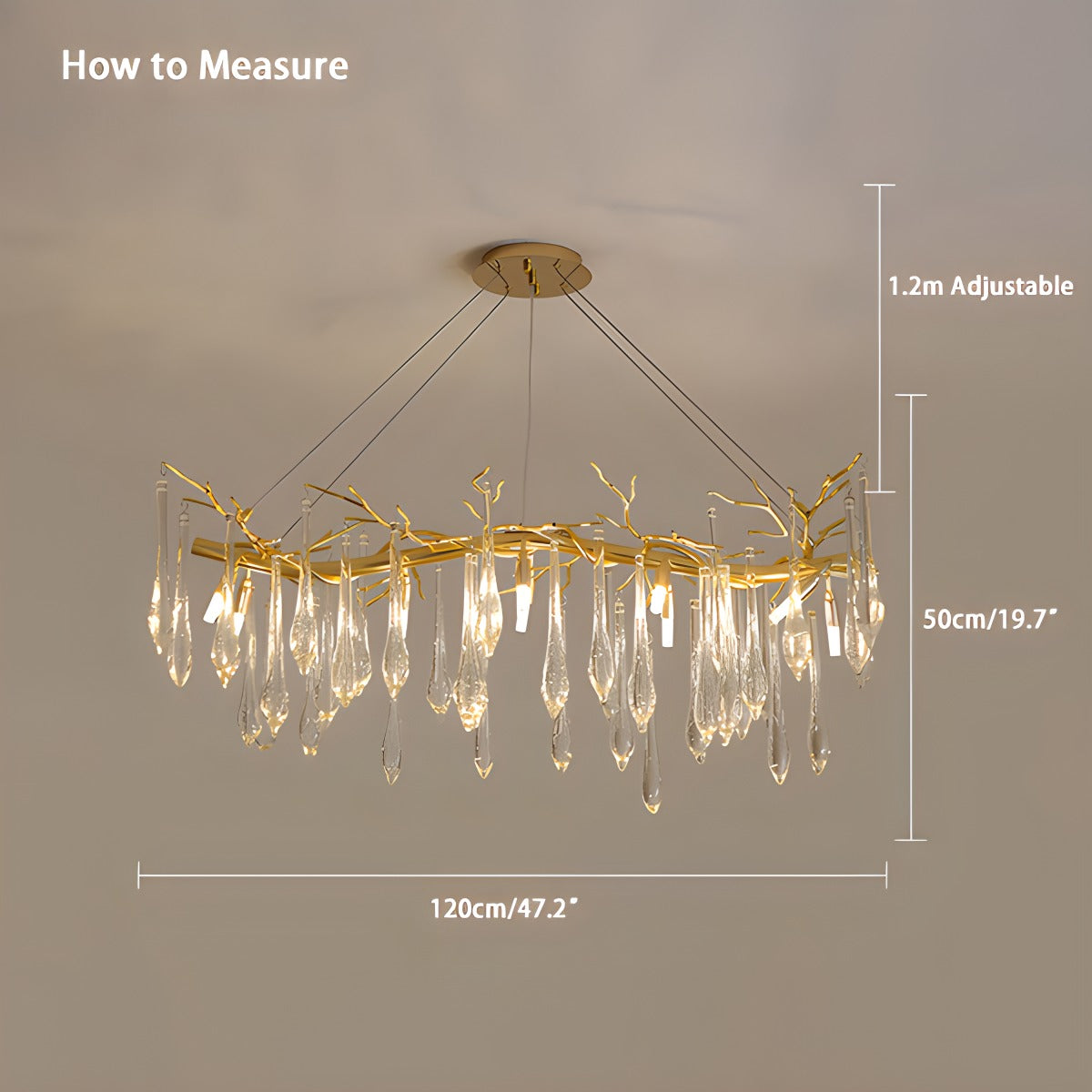 Branch Water Droplet Chandelier – detail 13