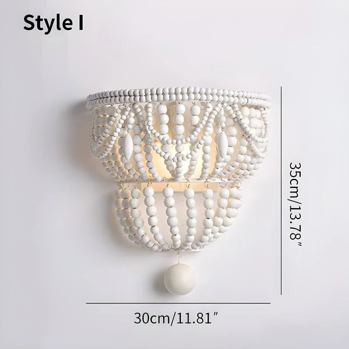 Retro Wooden Bead Chandelier for Dining Room – detail 39