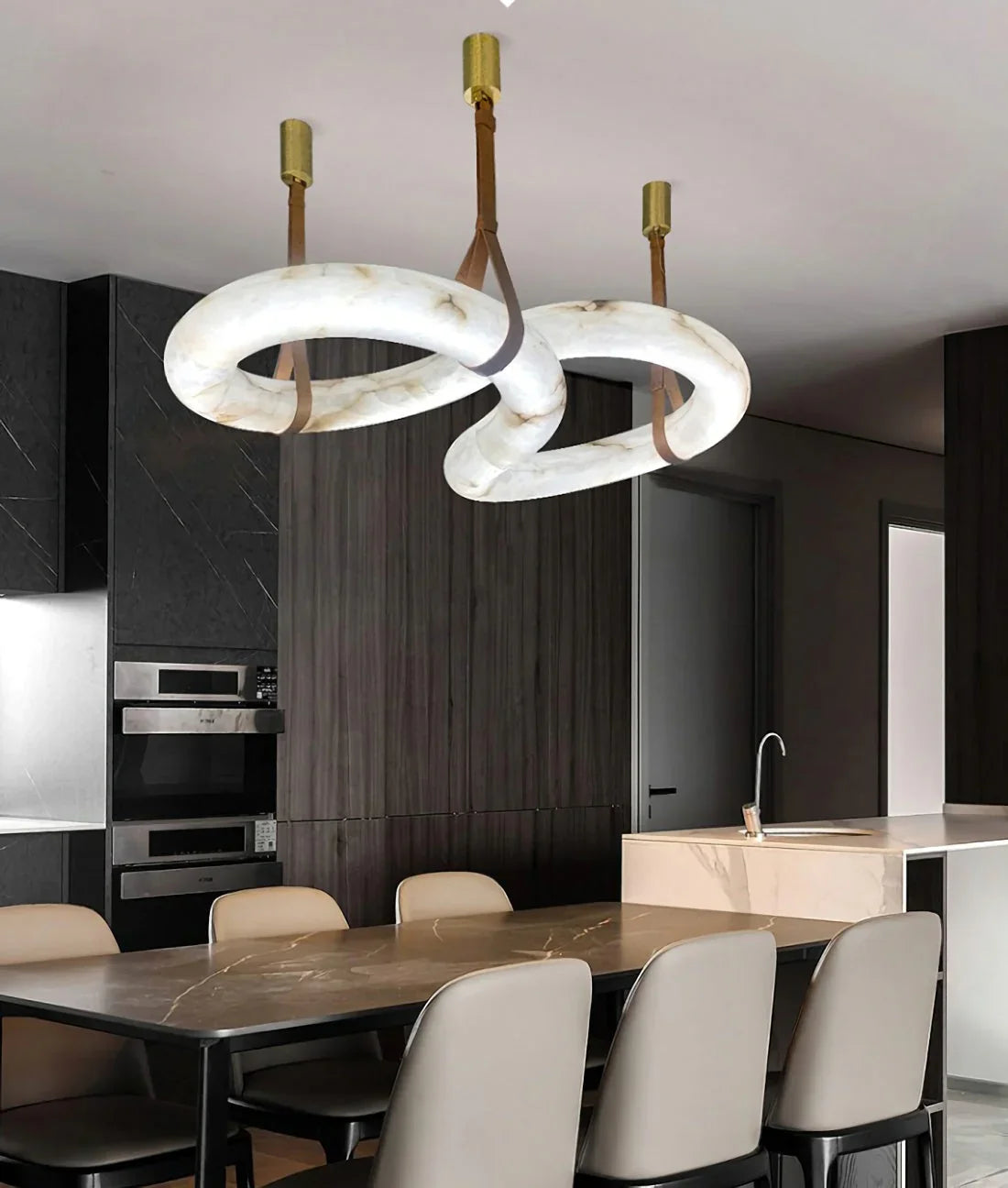 Loop Hanging Alabaster Light – Alabaster detail 7