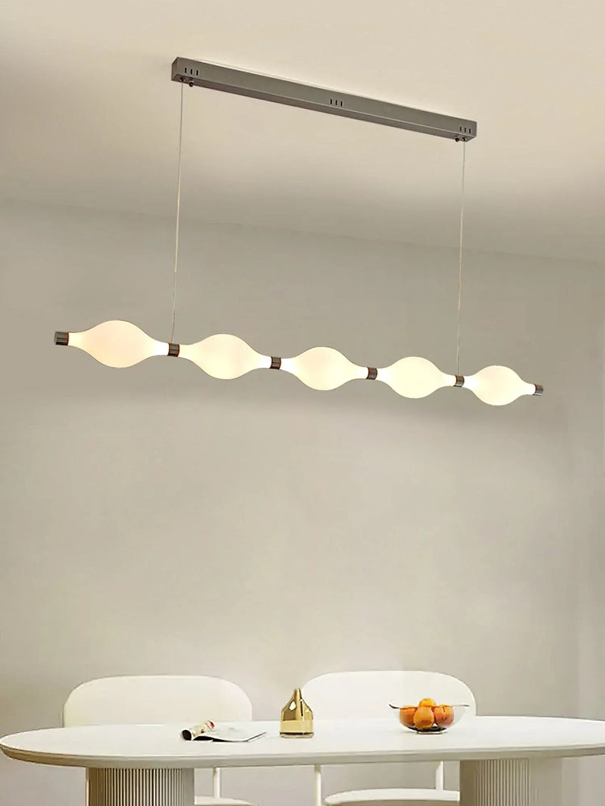 Italian Table Bar Line Glass Chandelier – Glass detail 5