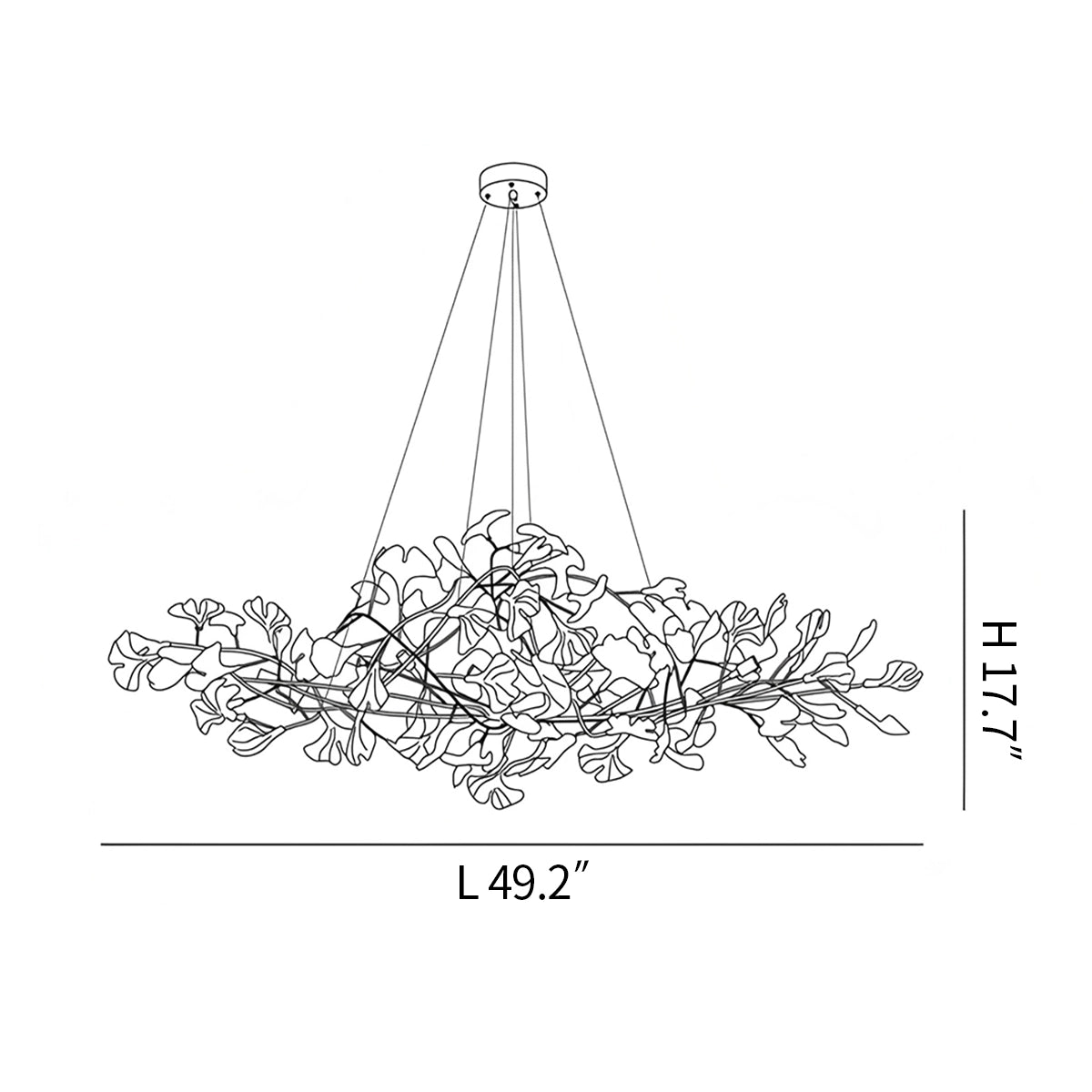 Acrylic Ginkgo Leaf Chandelier for Dining Area – Acrylic detail 23