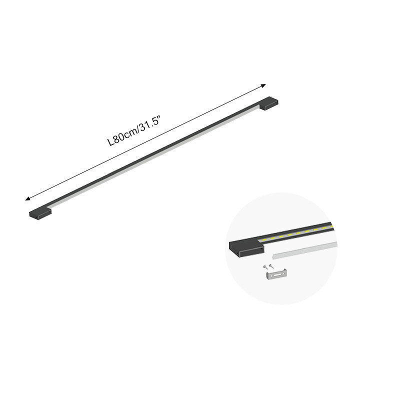Long Linear Stairwell Wall Sconce – detail 5