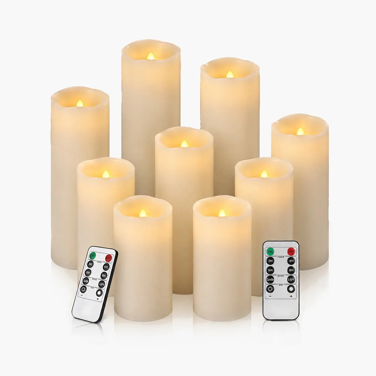 LED Flameless Paraffin Candle 9 Pack × 8 Flameless Candle – detail 2
