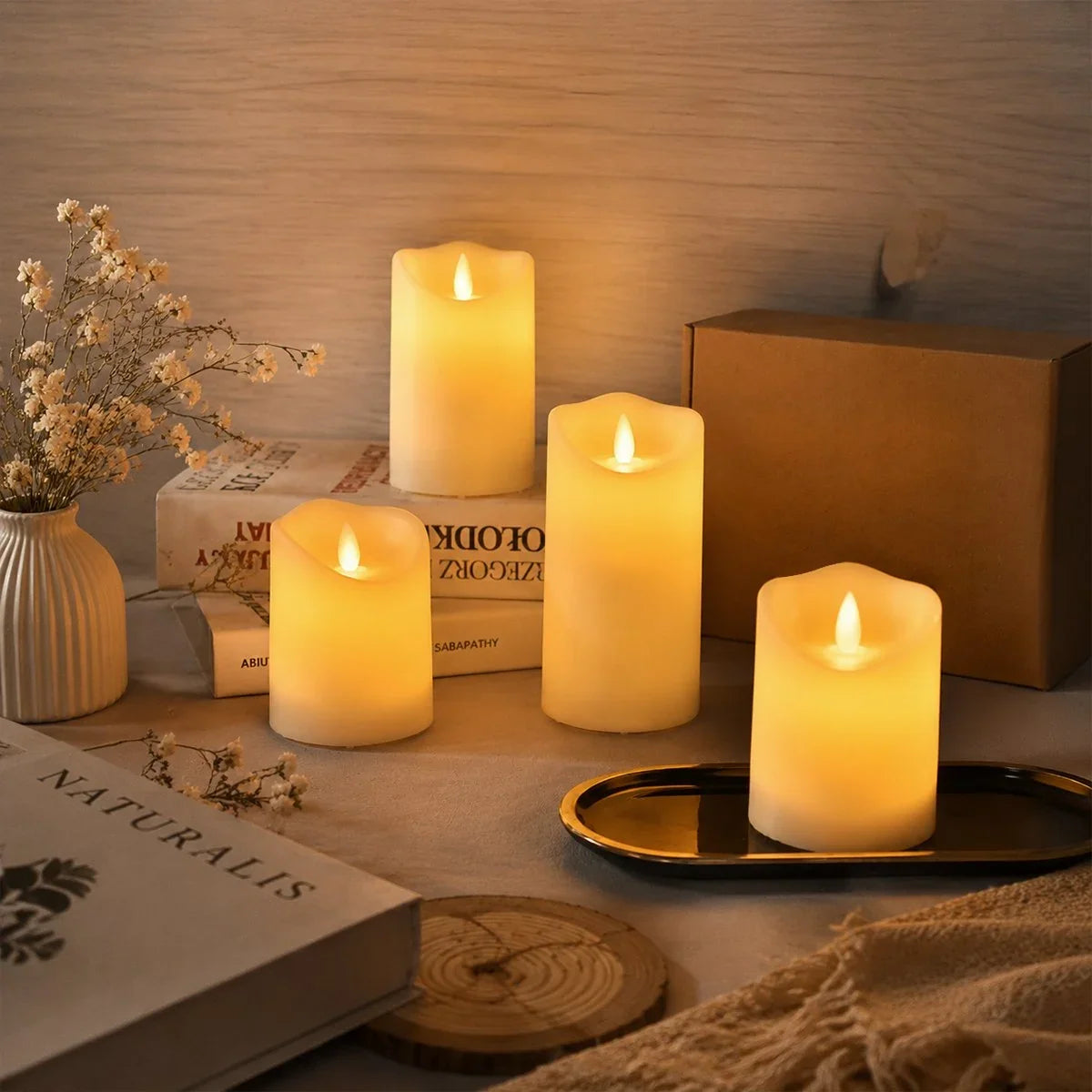 LED Flameless Paraffin Candle 9 Pack × 8 Flameless Candle