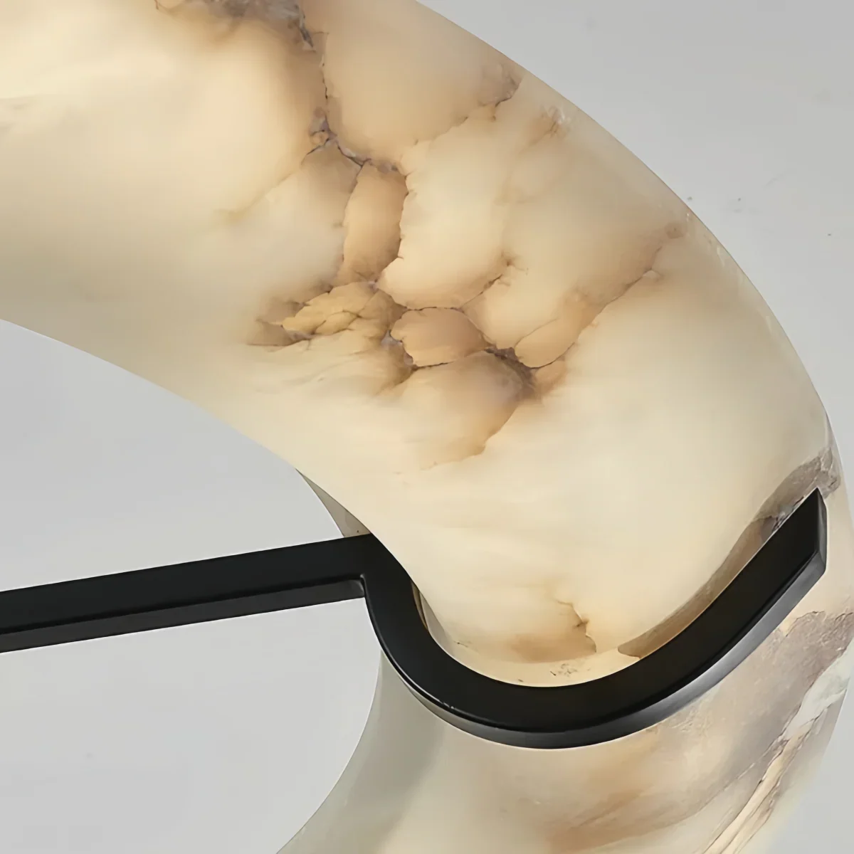 Modern Alabaster Ring Chandelier – Alabaster detail 22