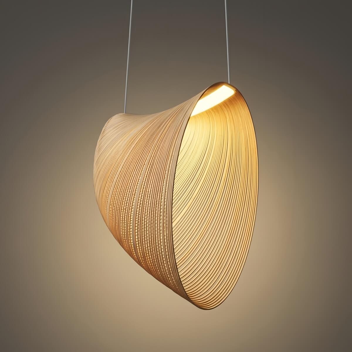 Art Irregular Wooden Deco Pendant Light – detail 6