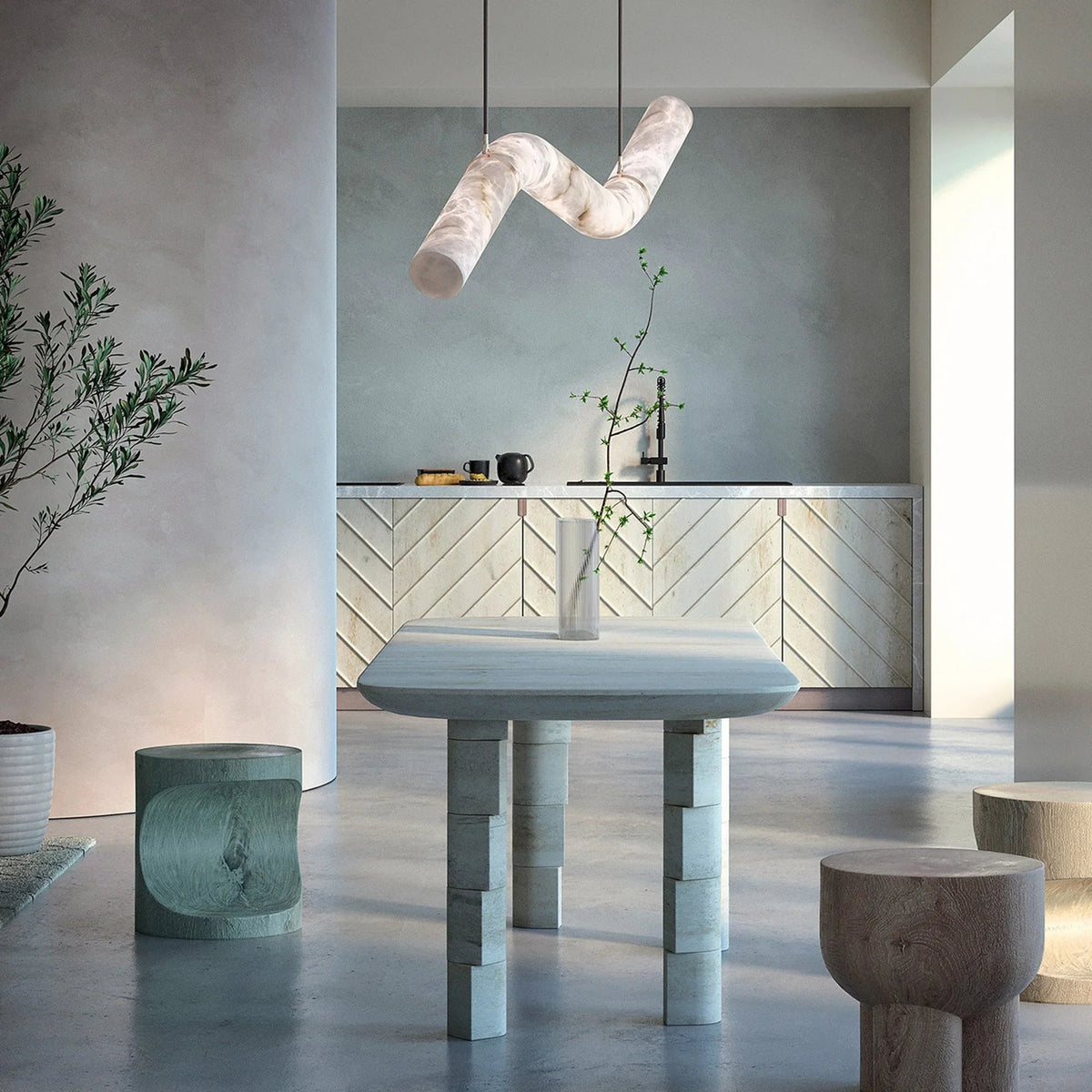 Liberty Alabaster Pendant Light – Alabaster detail 4