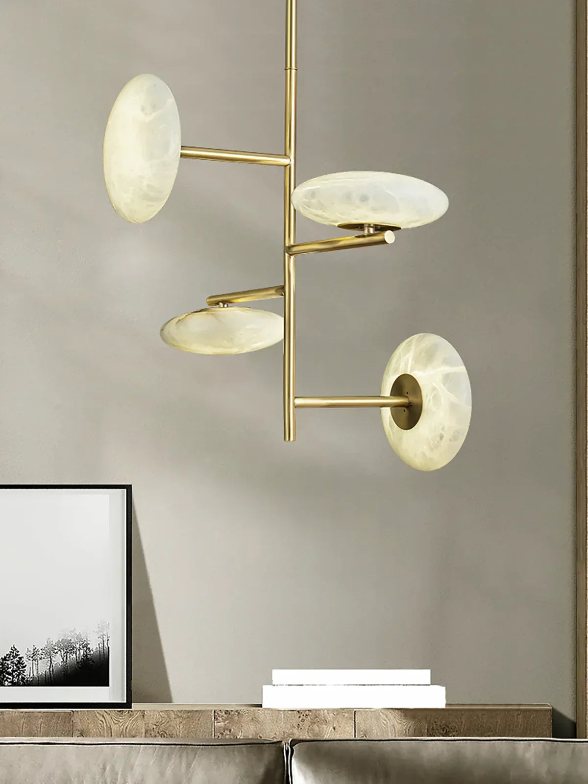 Light Alabaster Chandelier – Alabaster detail 5