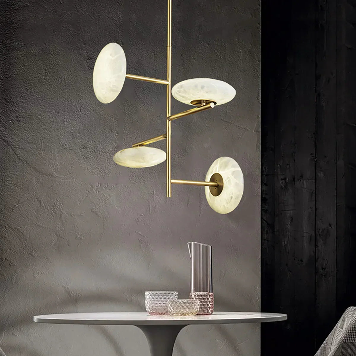 Light Alabaster Chandelier – Alabaster detail 6