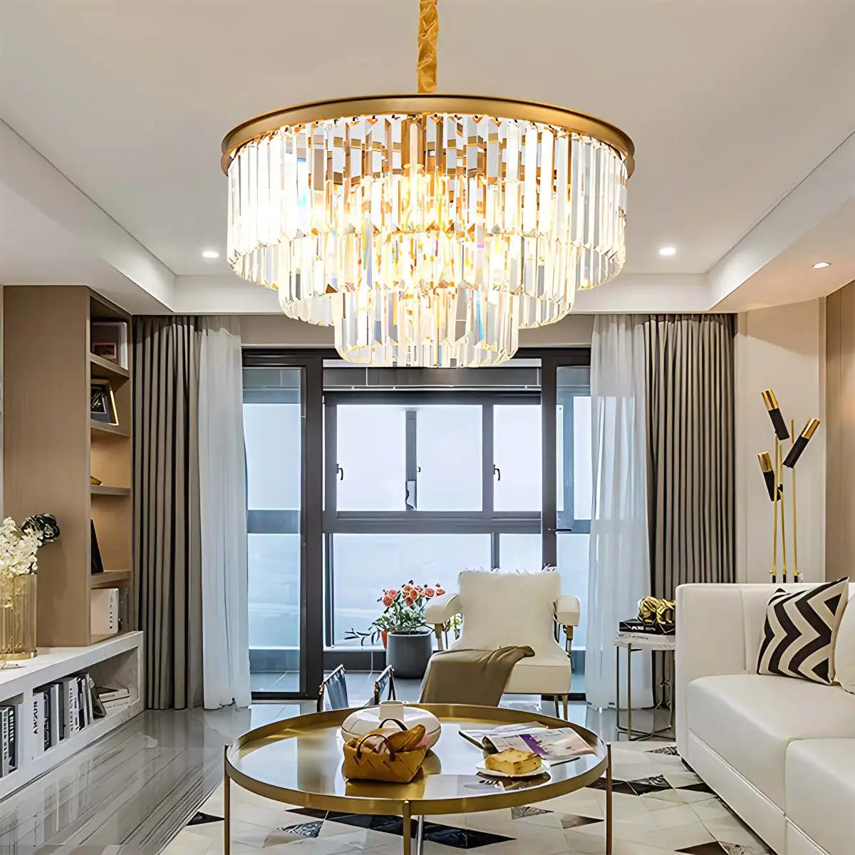 Light Crystal Chandelier for Living Room – Crystal detail 5