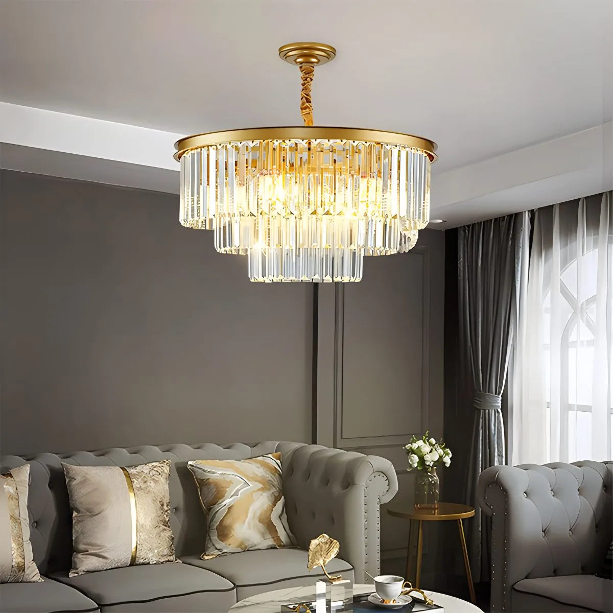 Light Crystal Chandelier for Living Room – Crystal detail 6
