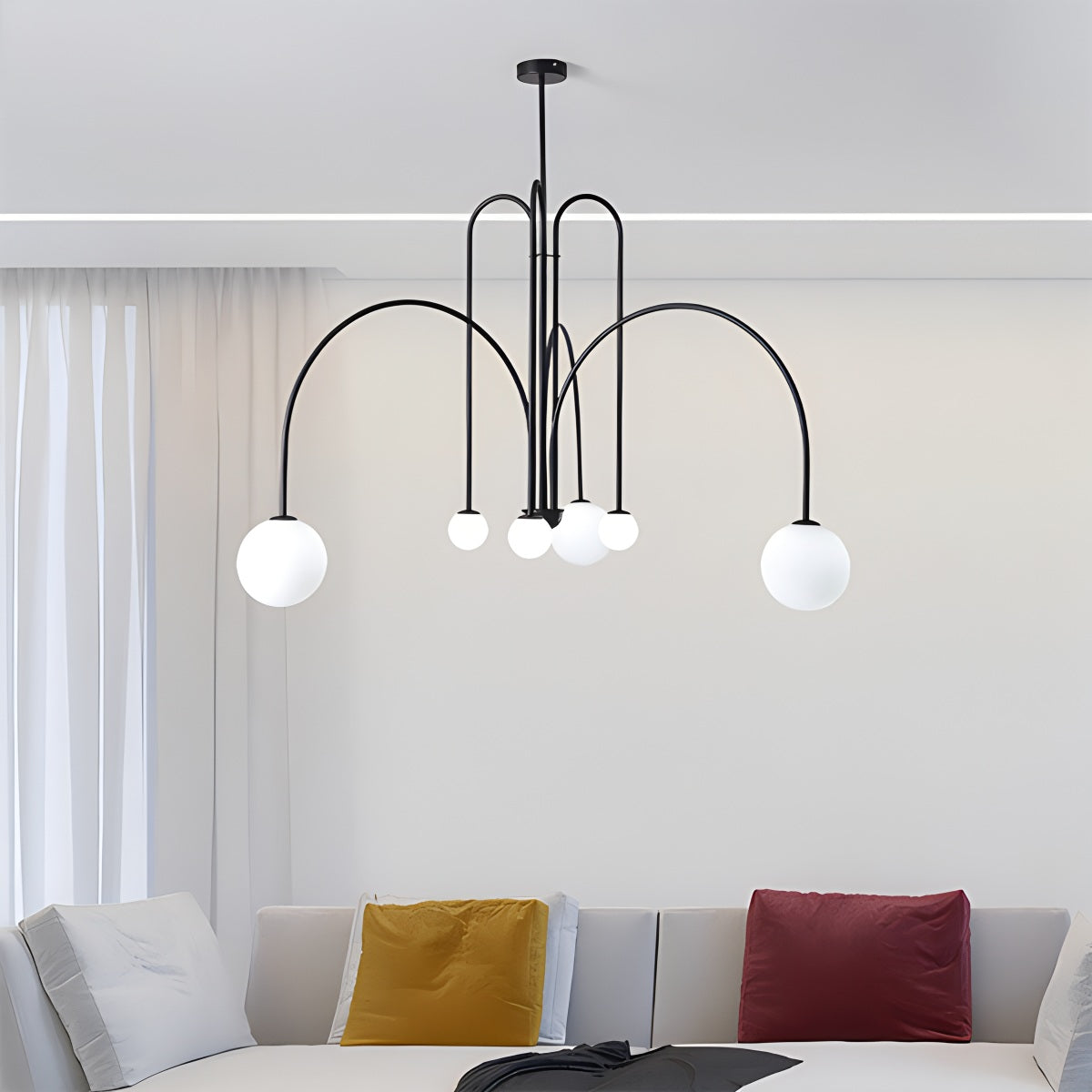 Avi Double Layer Glass Chandelier – Glass detail 2