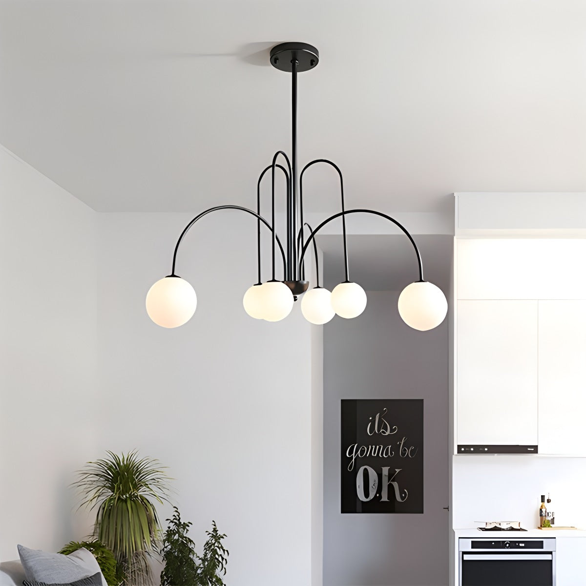 Avi Double Layer Glass Chandelier – Glass detail 4