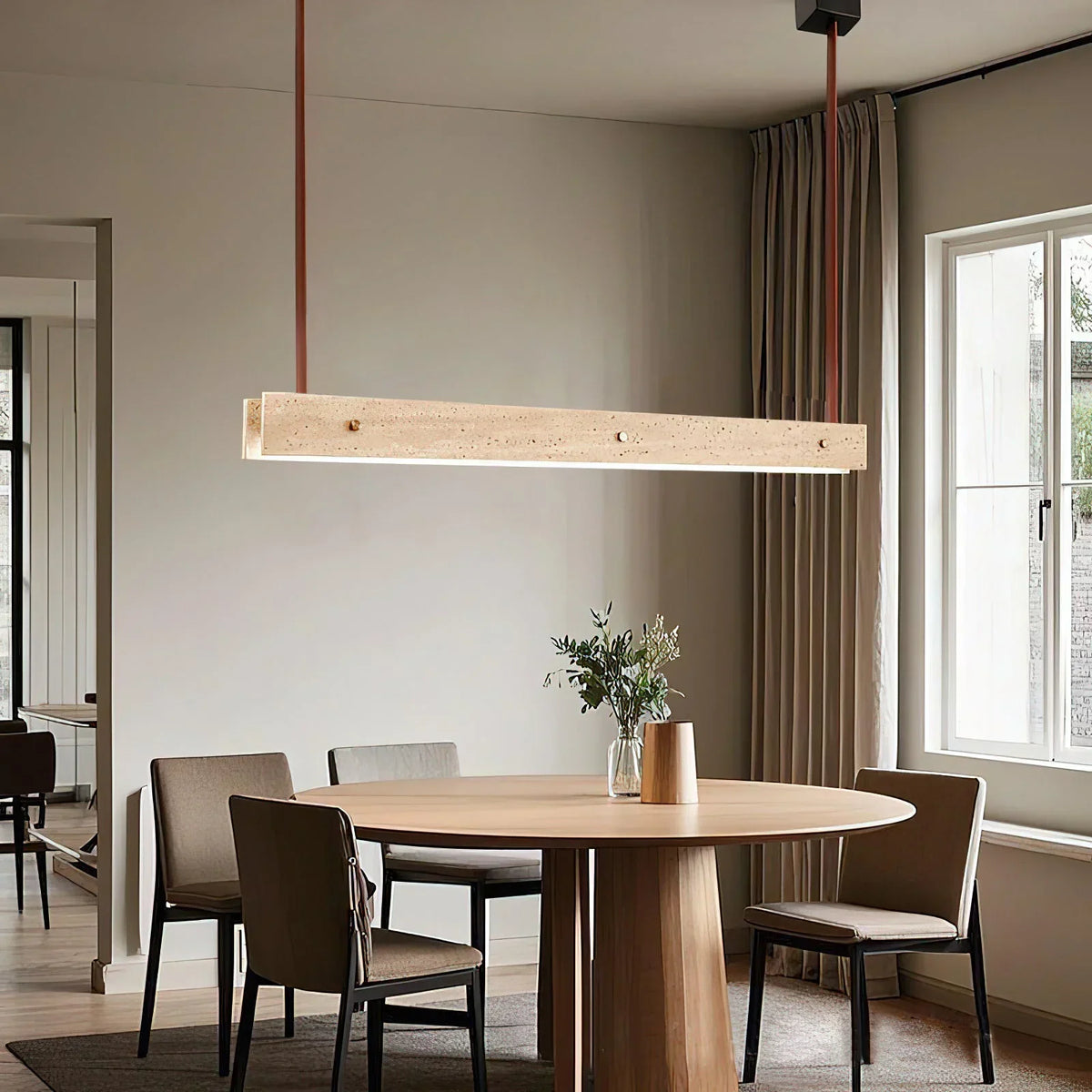 Linear Tile Travertine Pendant Lamp – Travertine detail 4