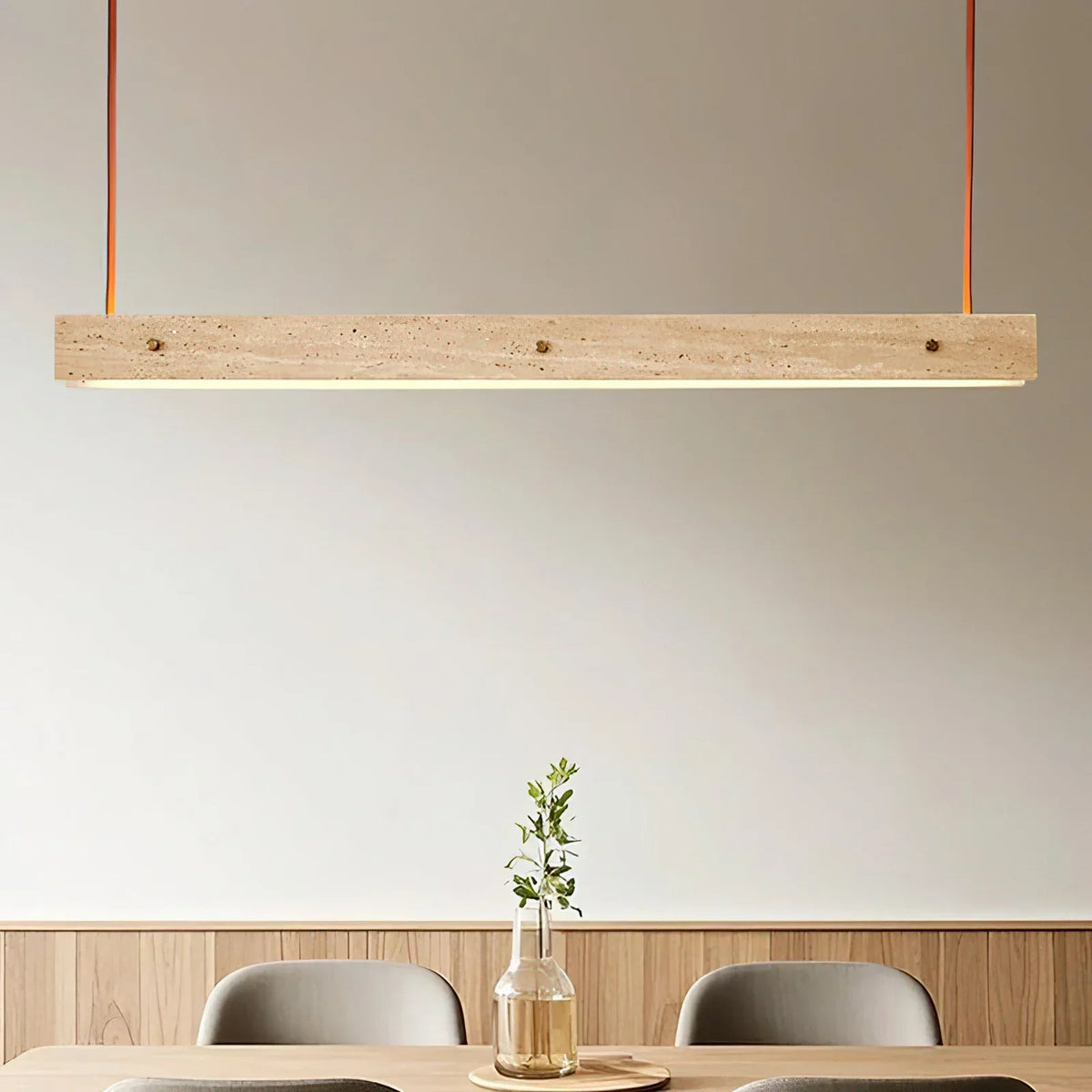 Linear Tile Travertine Pendant Lamp – Travertine detail 5