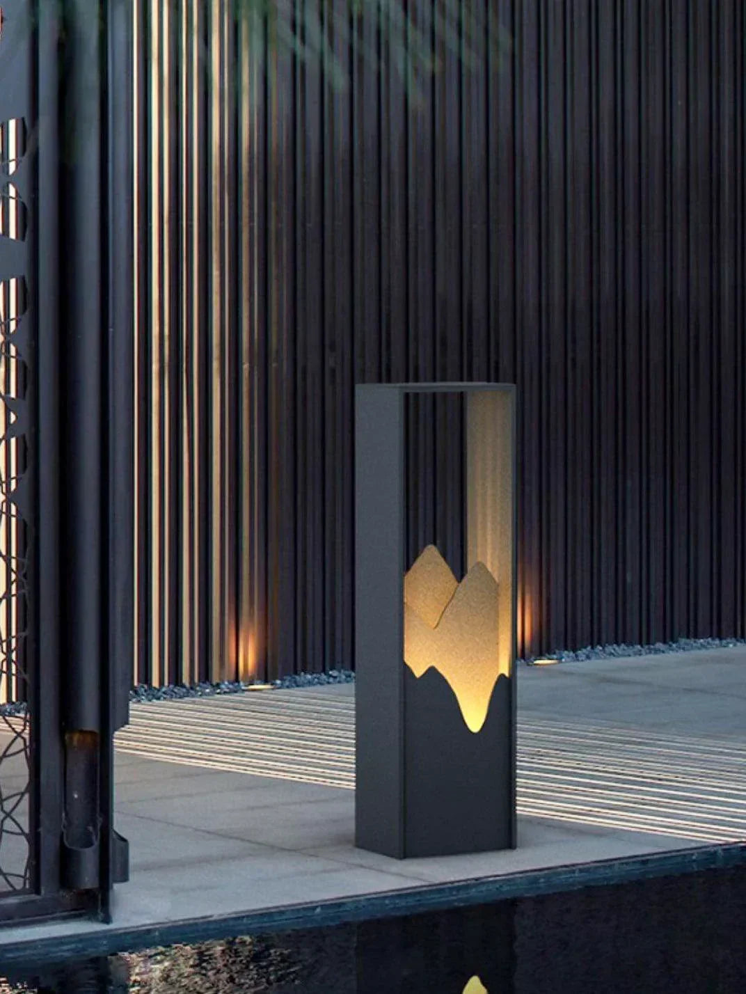 Linkmoon Garden Black Outdoor Steel Light – Steel detail 3