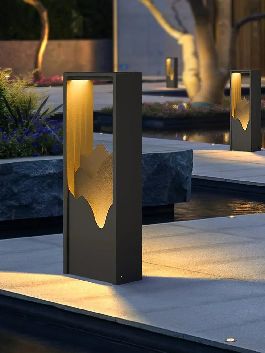 Linkmoon Garden Black Outdoor Steel Light – Steel detail 4