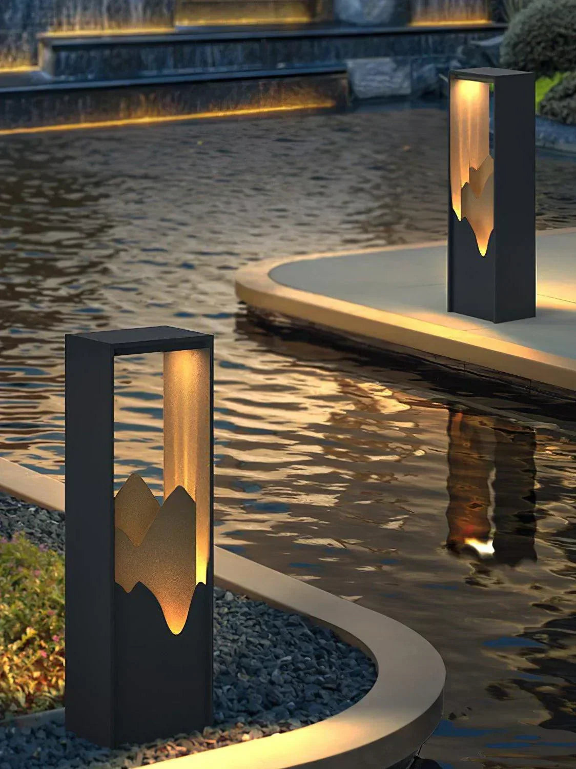 Linkmoon Garden Black Outdoor Steel Light – Steel detail 13