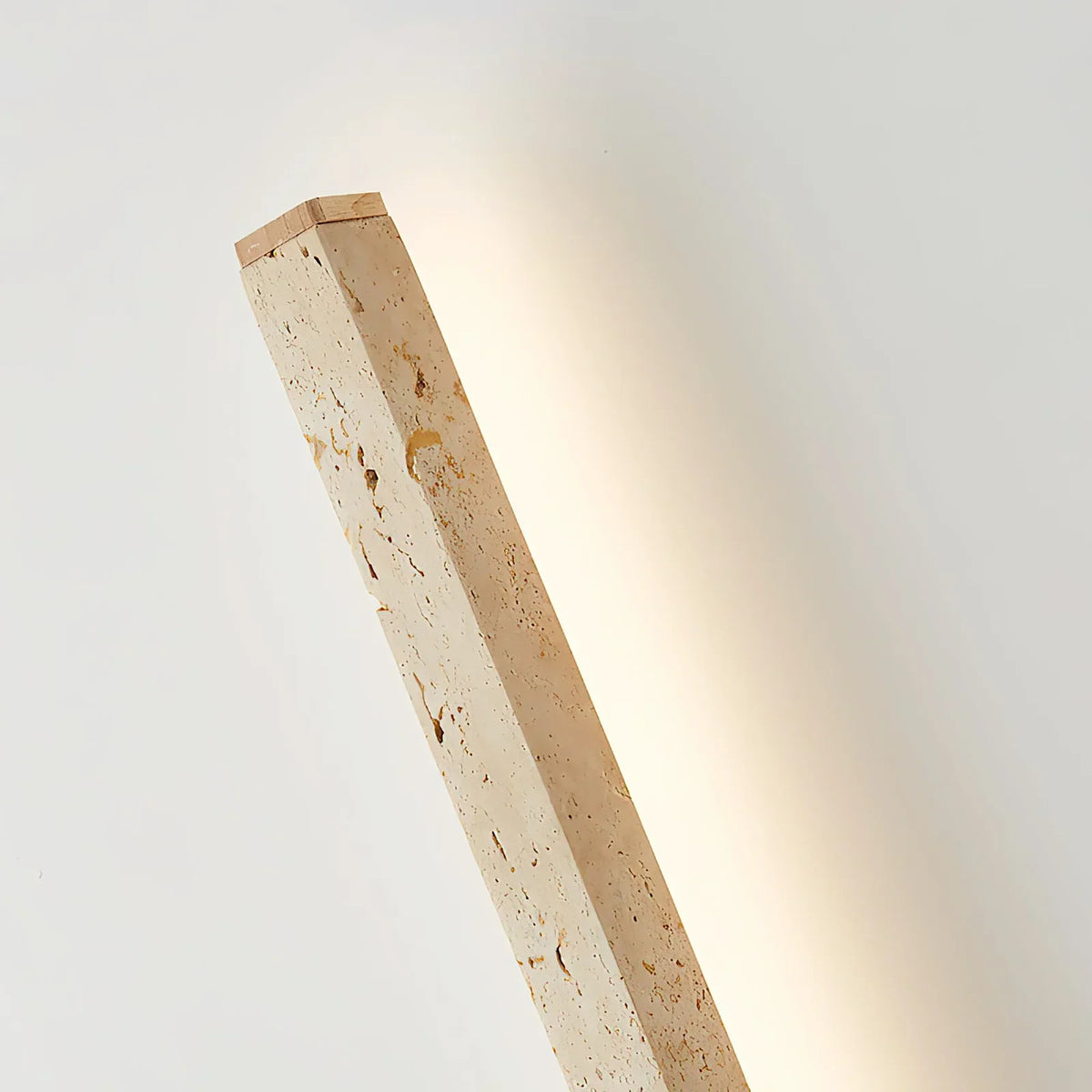 Long Strip Travertine Prometheus Wall Lamp – Travertine detail 9