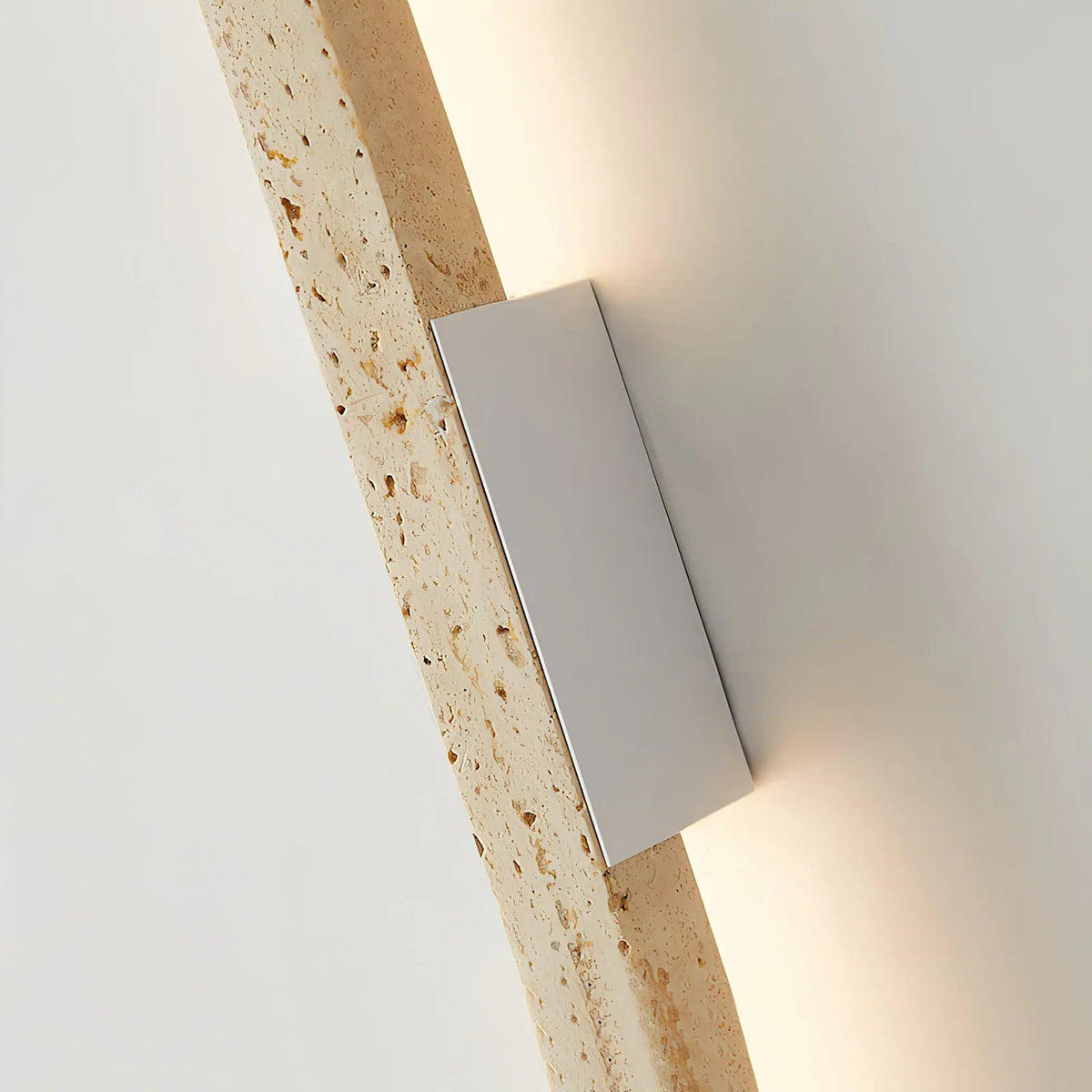 Long Strip Travertine Prometheus Wall Lamp – Travertine detail 11