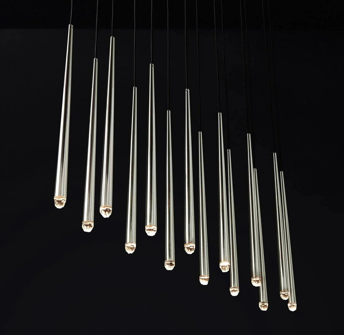 Long Dish Brass Art Crystal Chandelier – Crystal detail 22