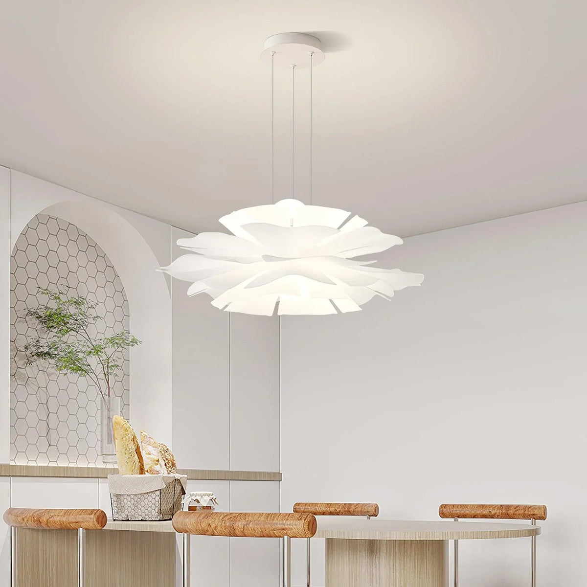 Lotus Flower Acrylic Pendant Lamp – Acrylic detail 3