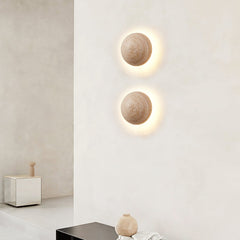 Luna Travertine Wall Light