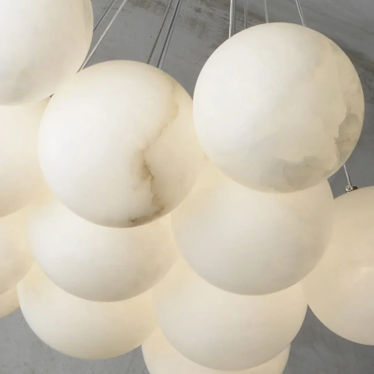 Lunar Alabaster Spherical Chandelier – Alabaster detail 23