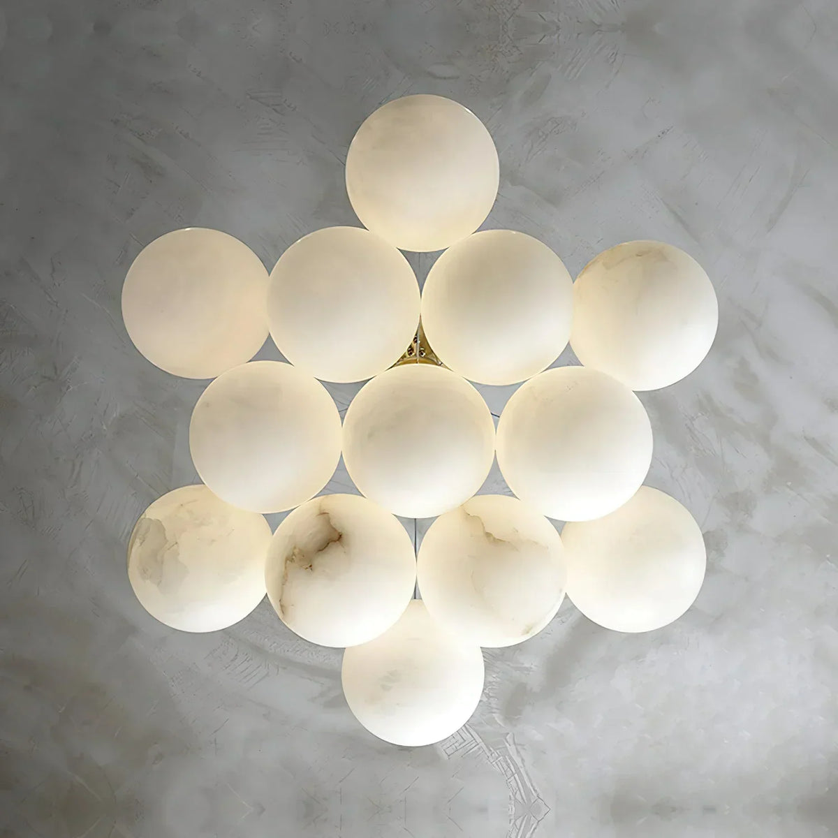 Lunar Alabaster Spherical Chandelier – Alabaster detail 22