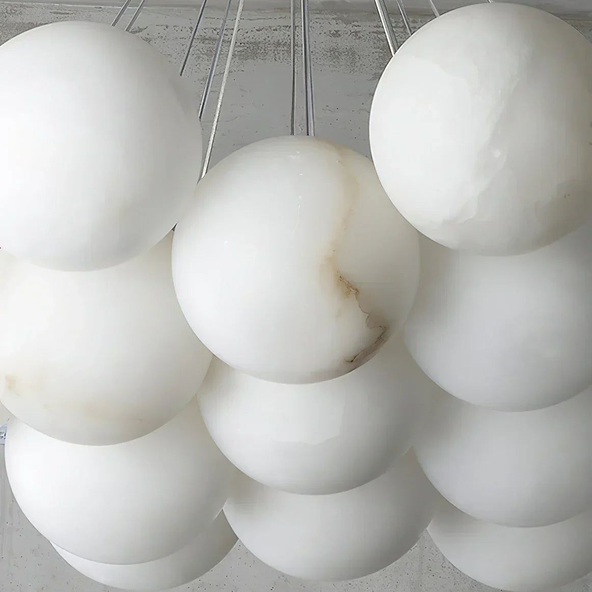 Lunar Alabaster Spherical Chandelier – Alabaster detail 24