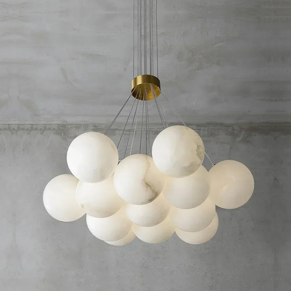 Lunar Alabaster Spherical Chandelier – Alabaster detail 30