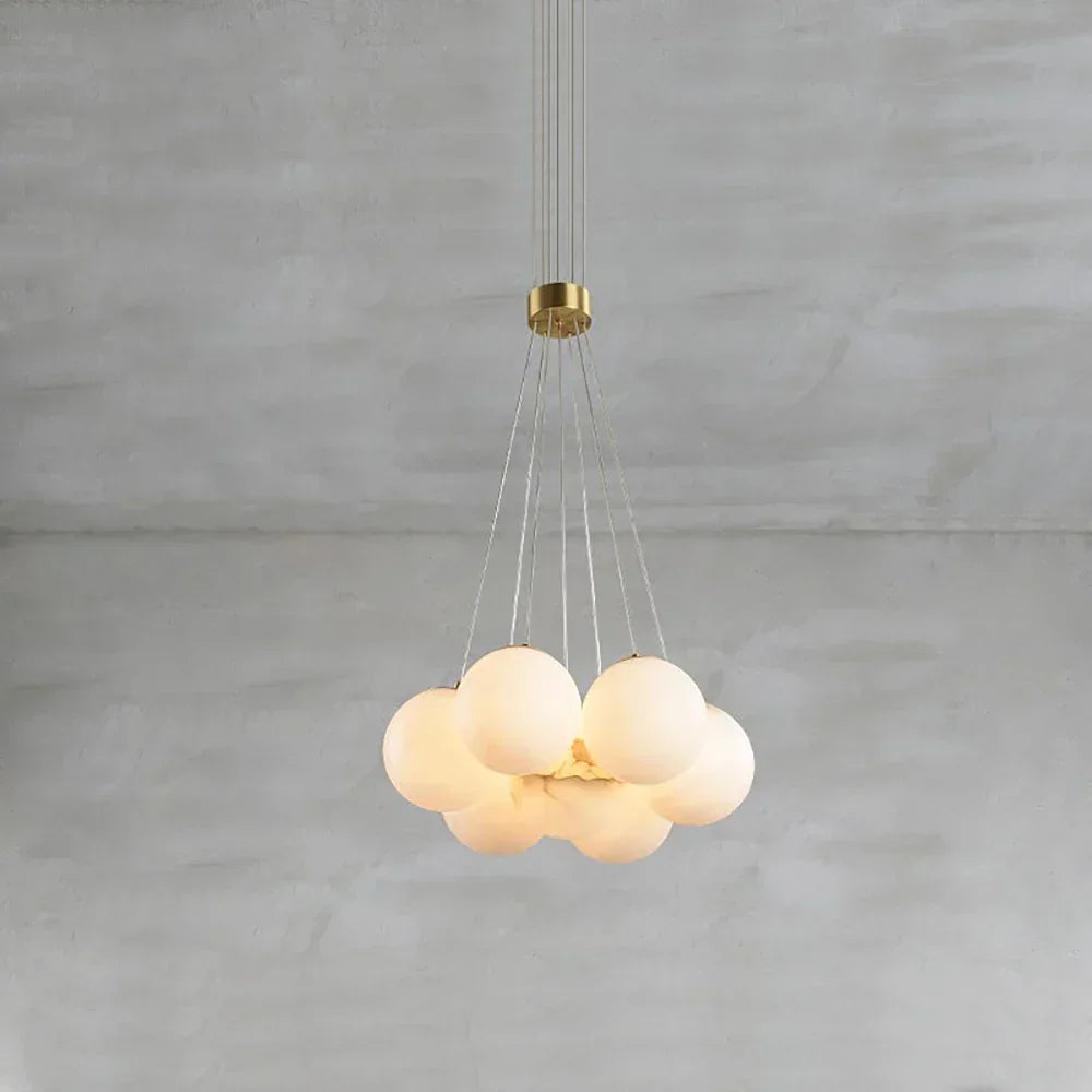 Lunar Alabaster Spherical Chandelier – Alabaster detail 25