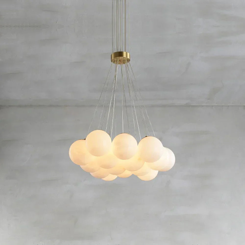 Lunar Alabaster Spherical Chandelier – Alabaster detail 28