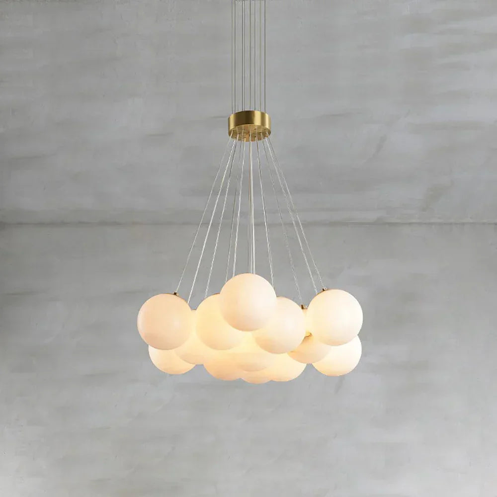 Lunar Alabaster Spherical Chandelier – Alabaster detail 27