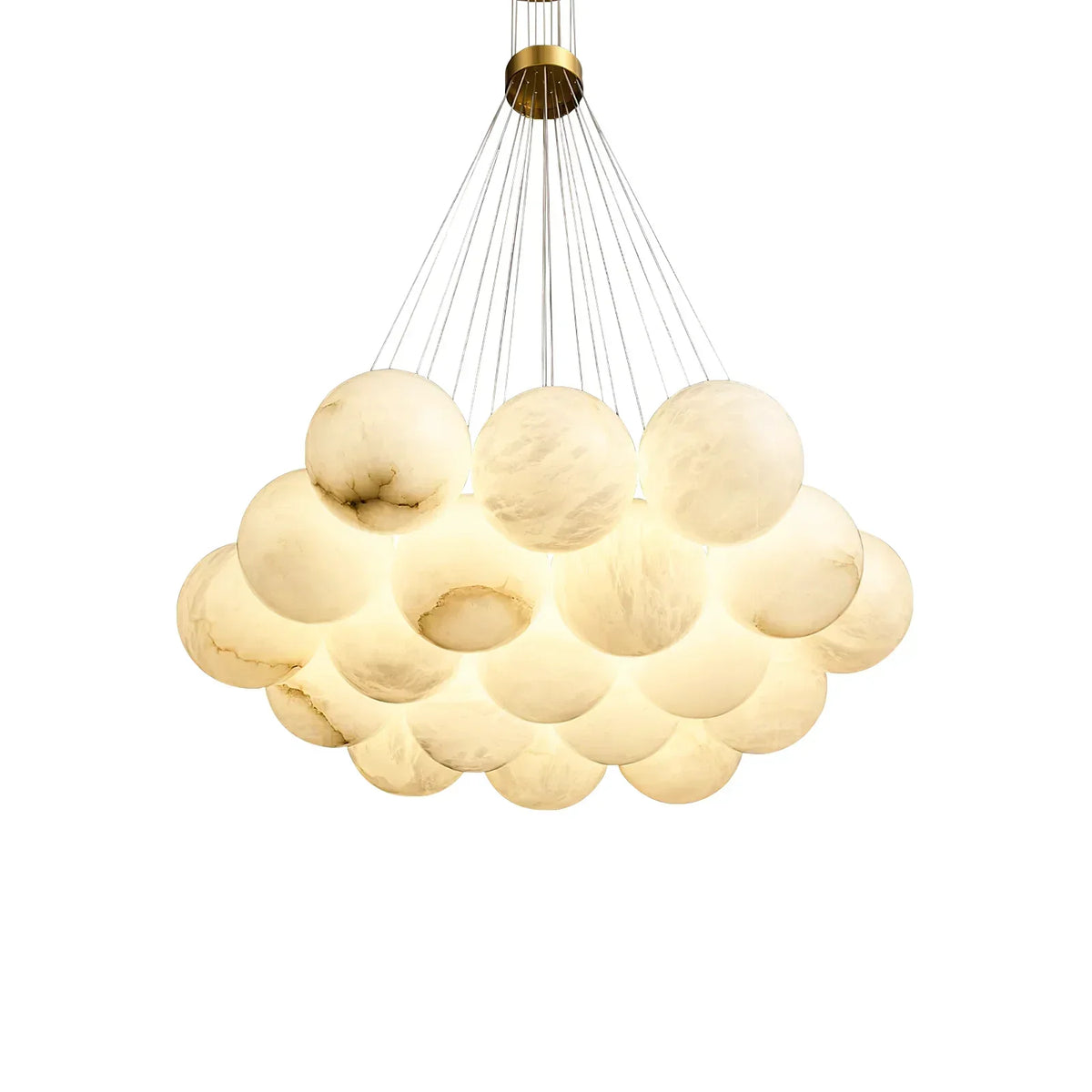 Lunar Alabaster Spherical Chandelier – Alabaster detail 21