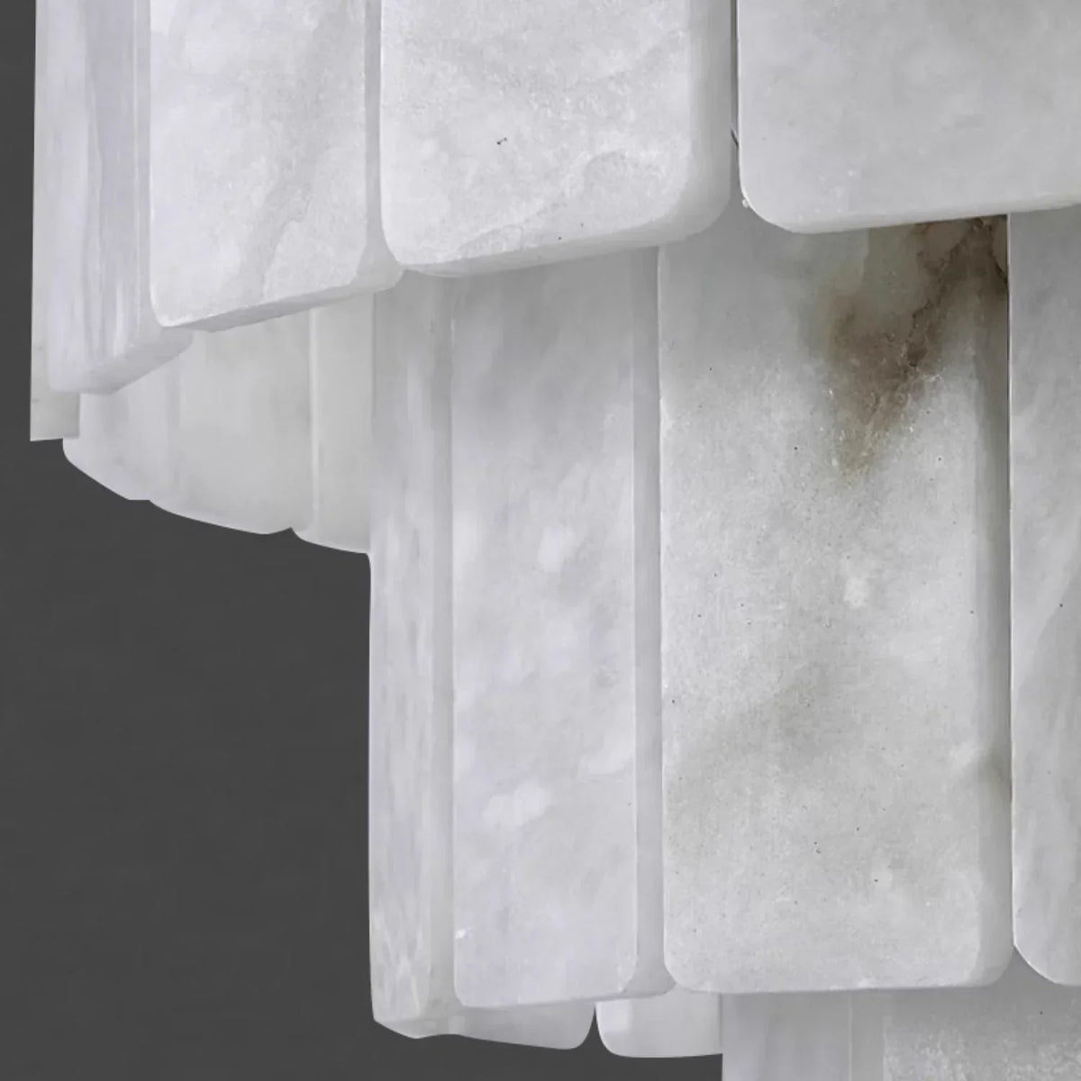 Luxurious Cascading Snow Plaster Alabaster Chandelier – Alabaster detail 27