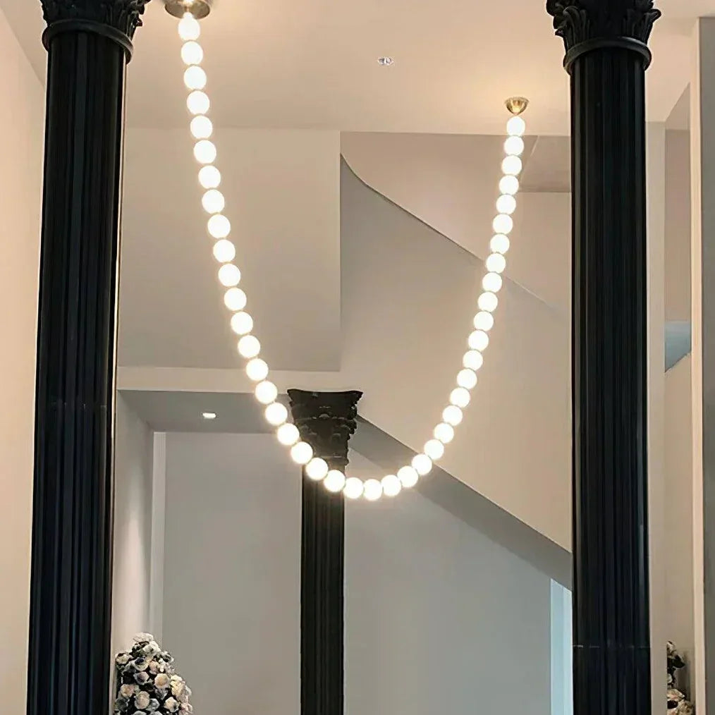 Luxurious Pearl Necklace Brass Chandelier – Brass detail 53