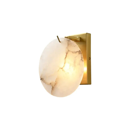 Alabaster Round Wall Light