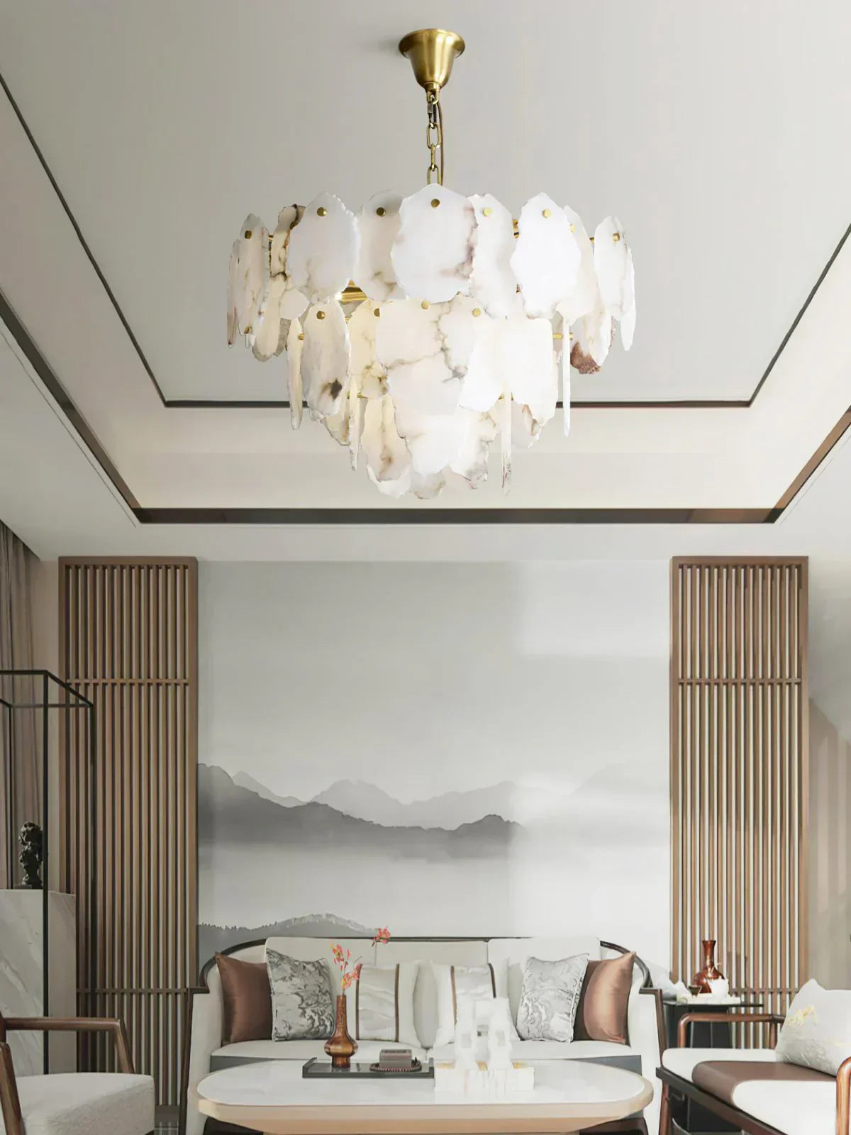 Gloire Alabaster Chandelier – Alabaster detail 14
