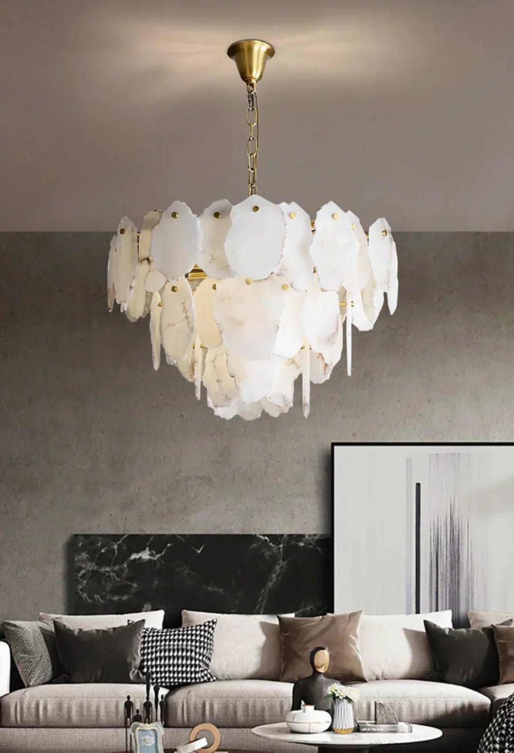 Gloire Alabaster Chandelier – Alabaster detail 6