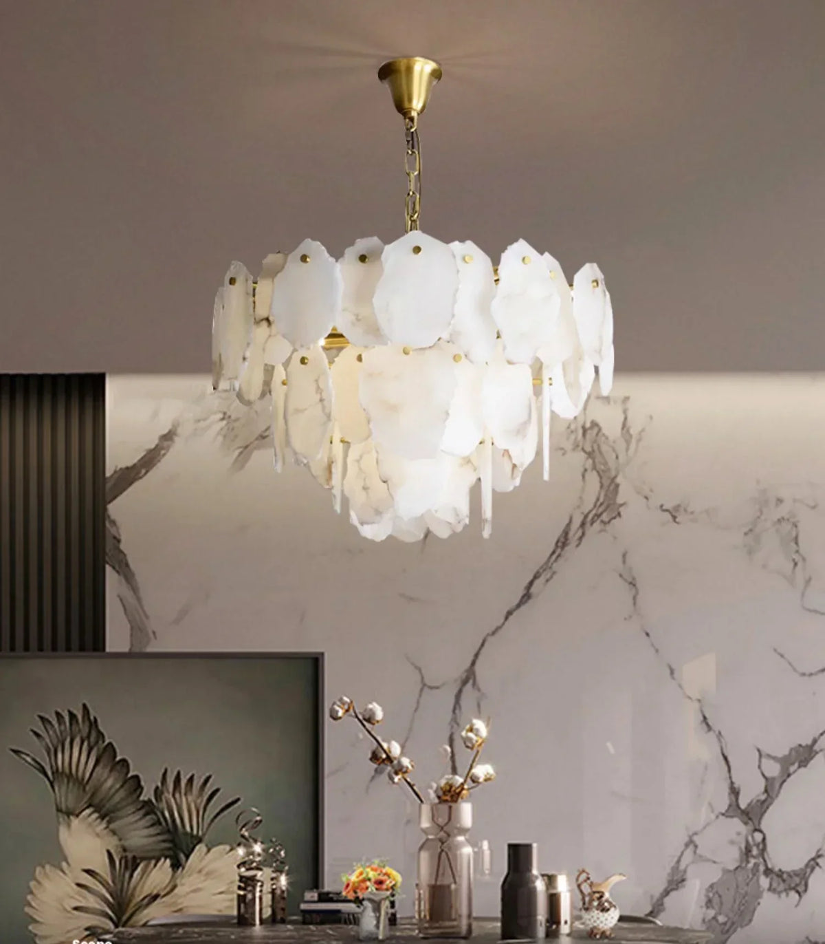 Gloire Alabaster Chandelier – Alabaster detail 9