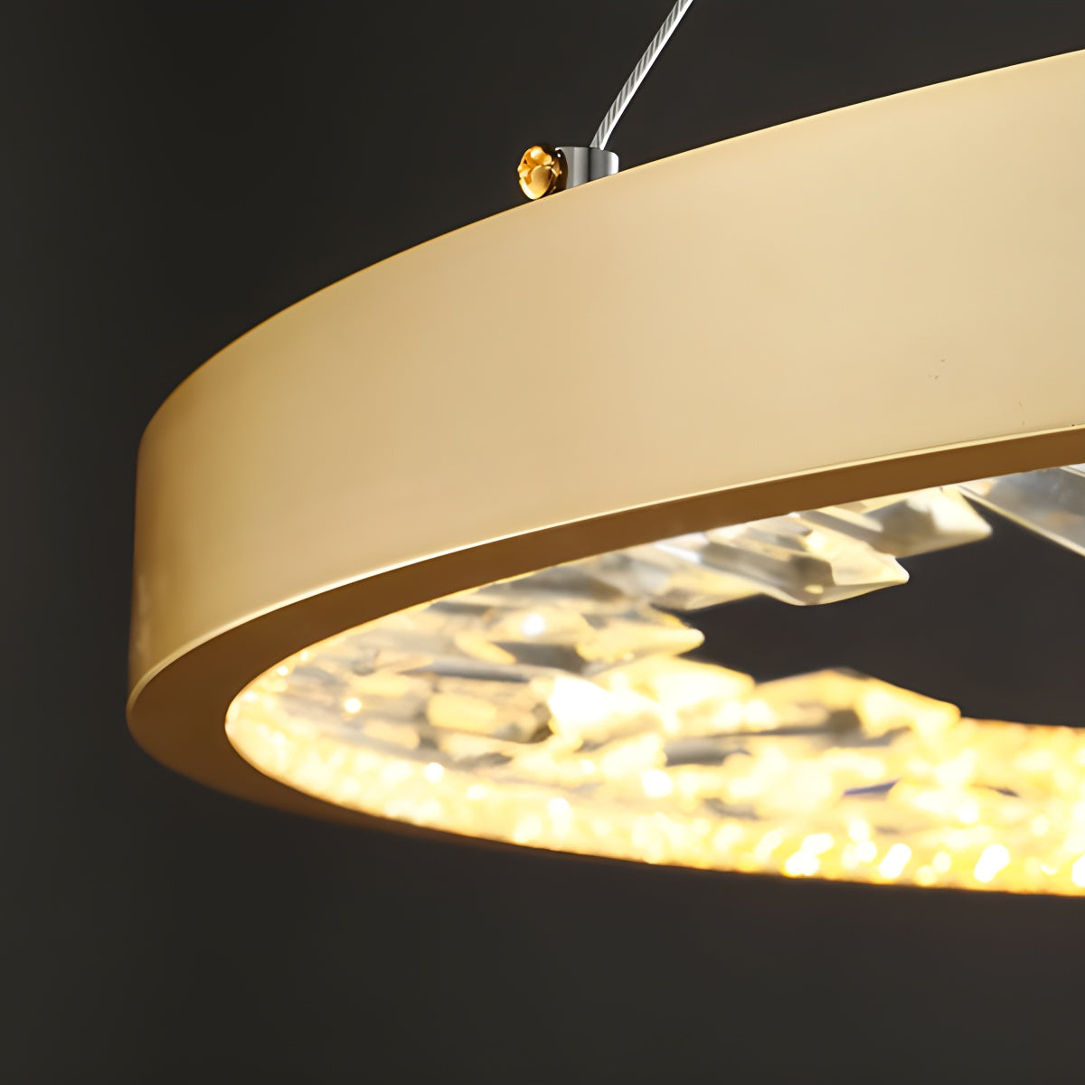 Circle Crystal Chandelier for Living Room – Crystal detail 8