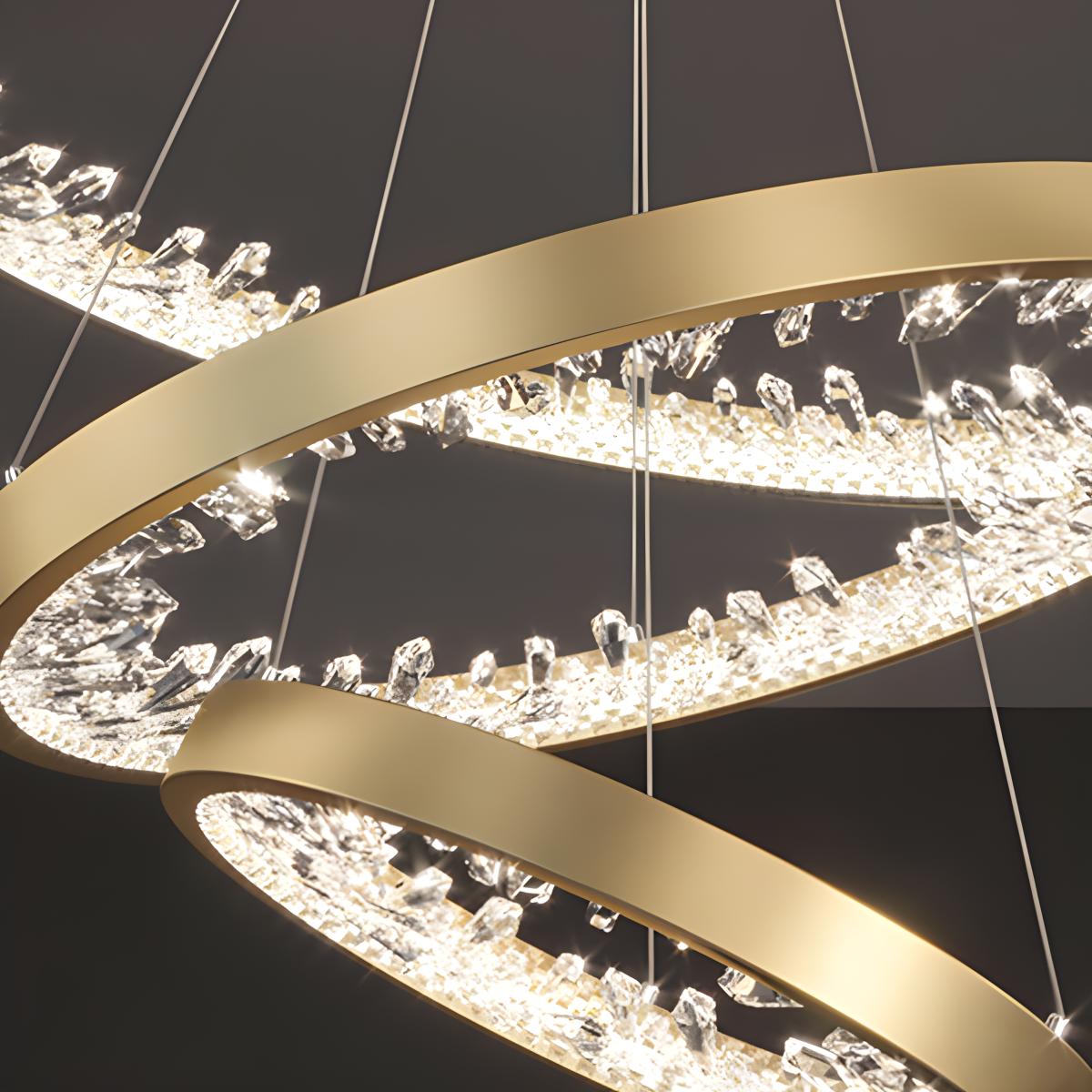 Circle Crystal Chandelier for Living Room – Crystal detail 9