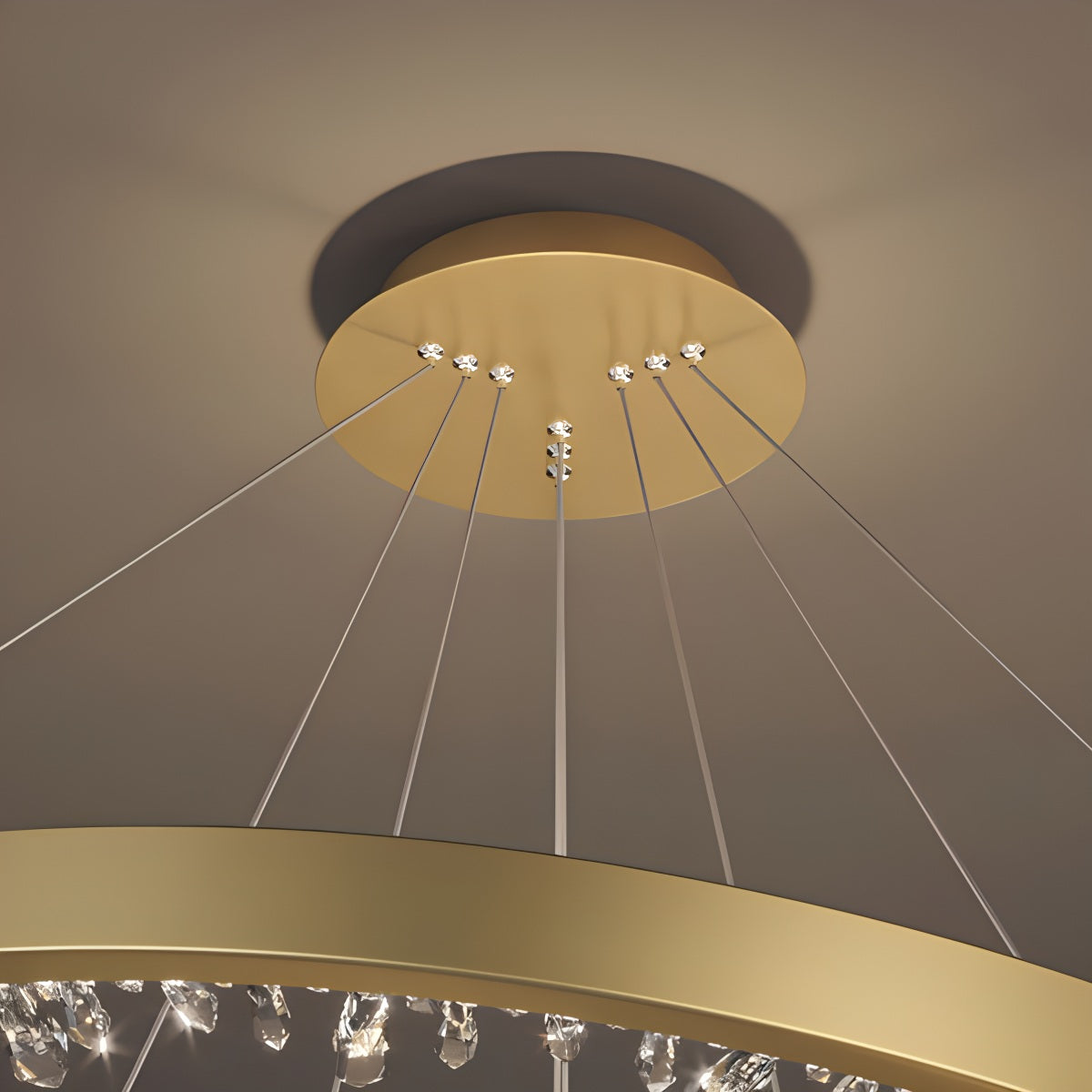 Circle Crystal Chandelier for Living Room – Crystal detail 10