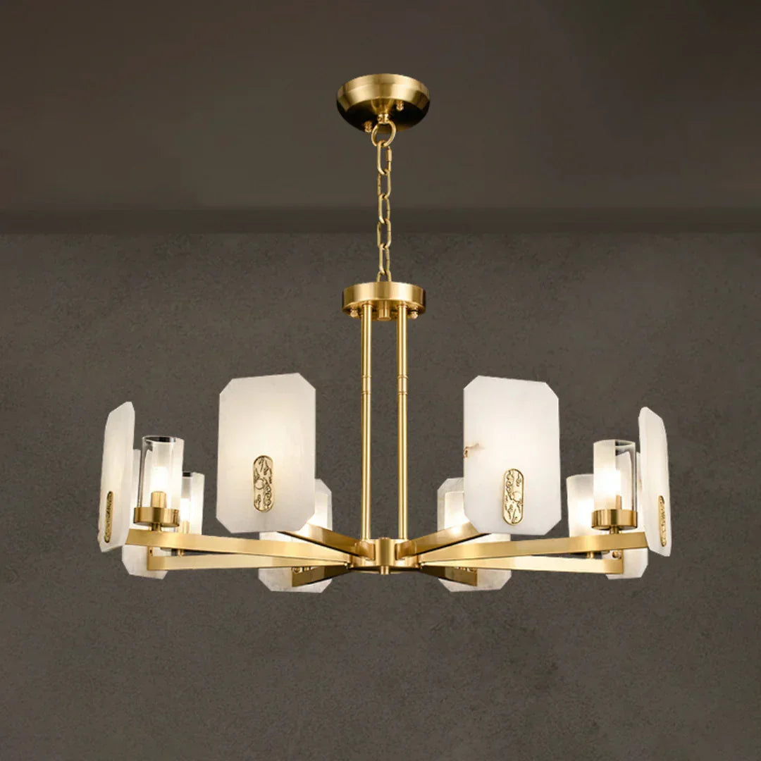 Alabaster Marble Chandelier Copper – Alabaster detail 13