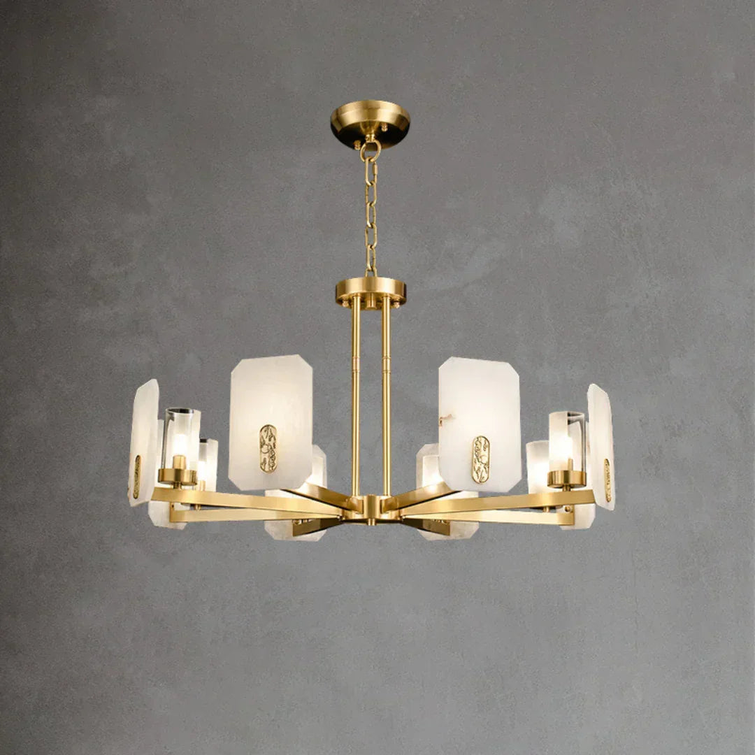 Alabaster Marble Chandelier Copper – Alabaster detail 15