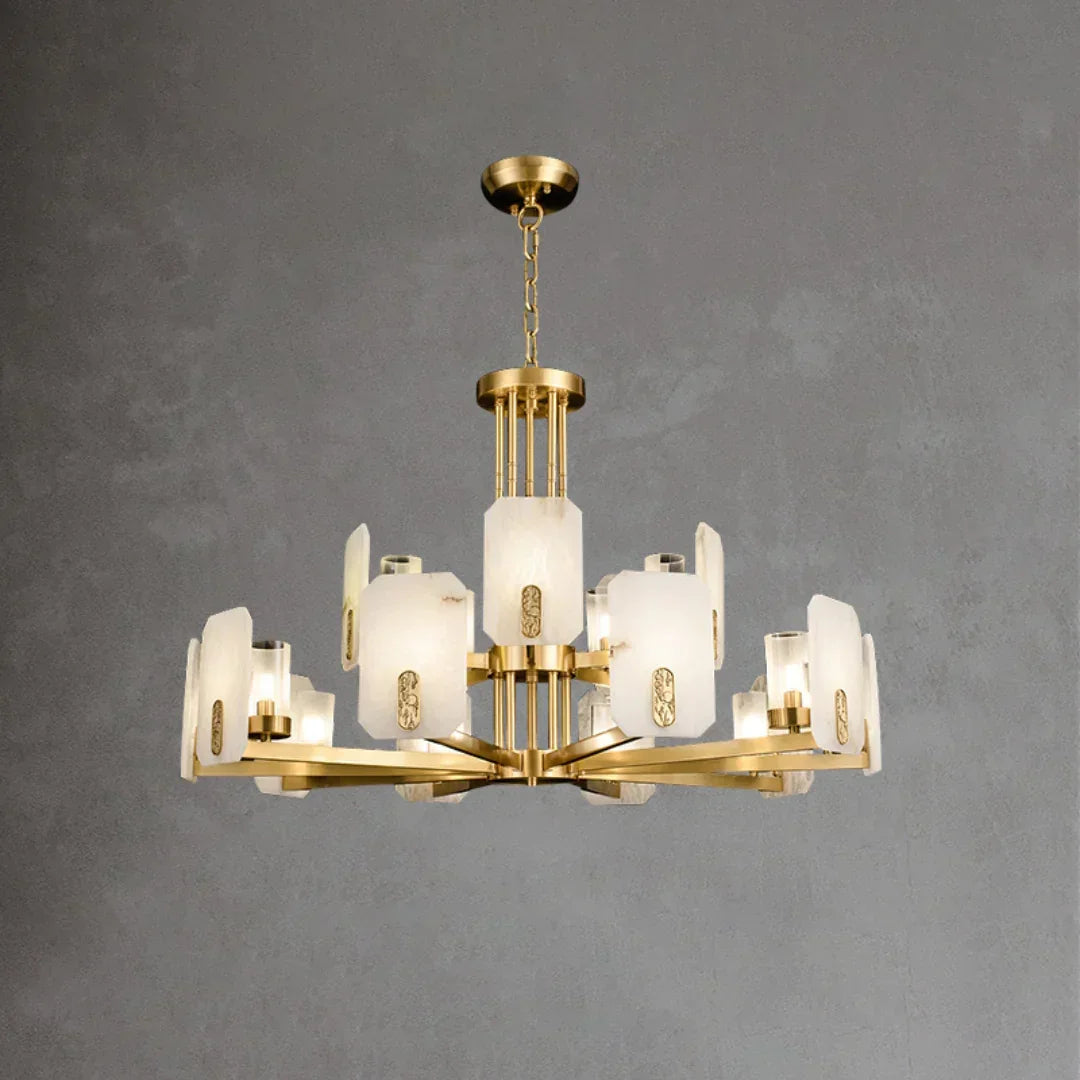 Alabaster Marble Chandelier Copper – Alabaster detail 16