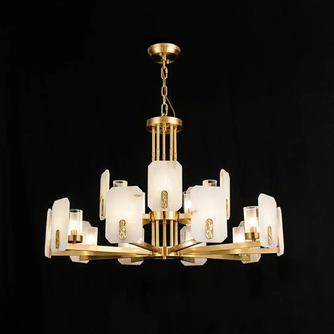 Alabaster Marble Chandelier Copper – Alabaster detail 17
