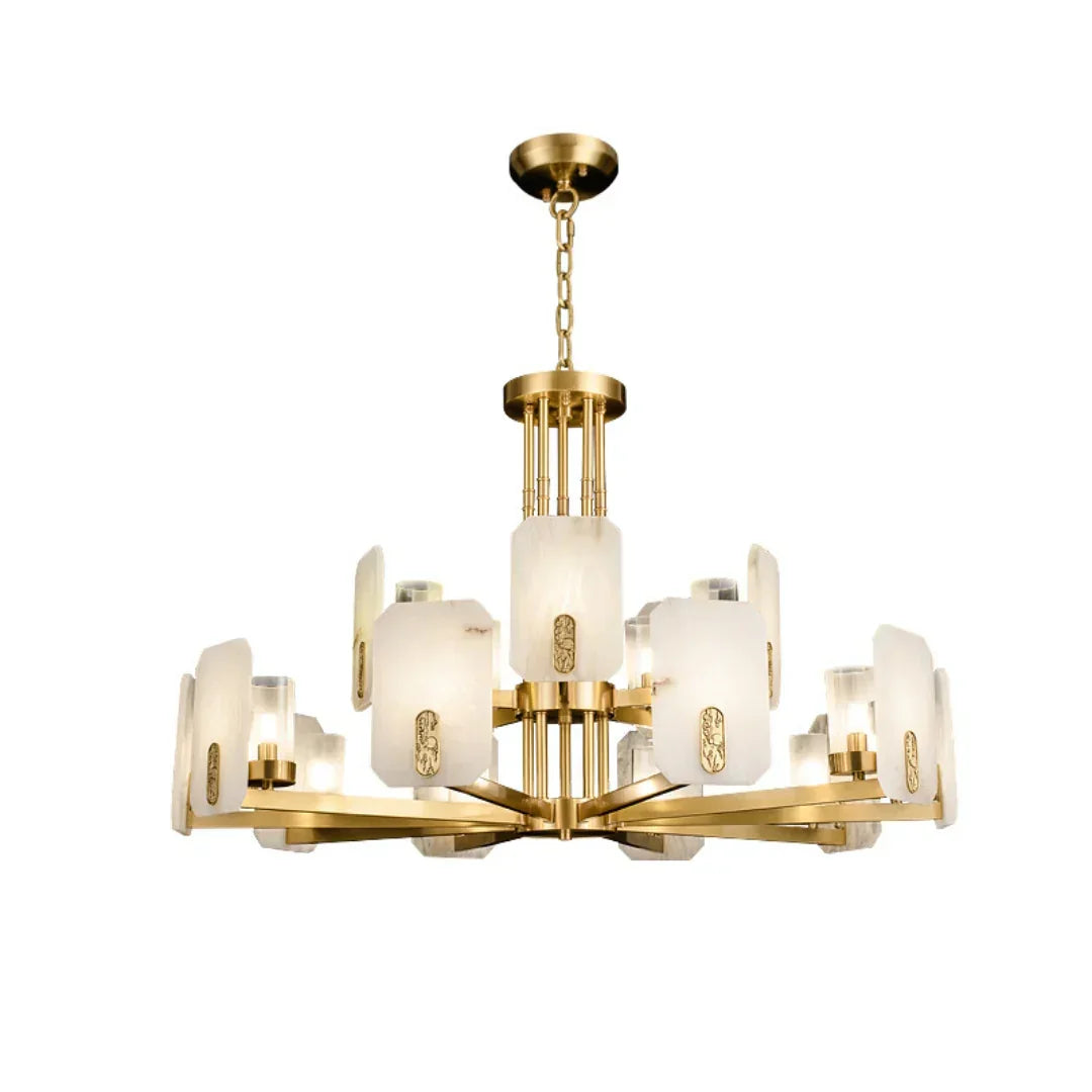 Alabaster Marble Chandelier Copper – Alabaster detail 19