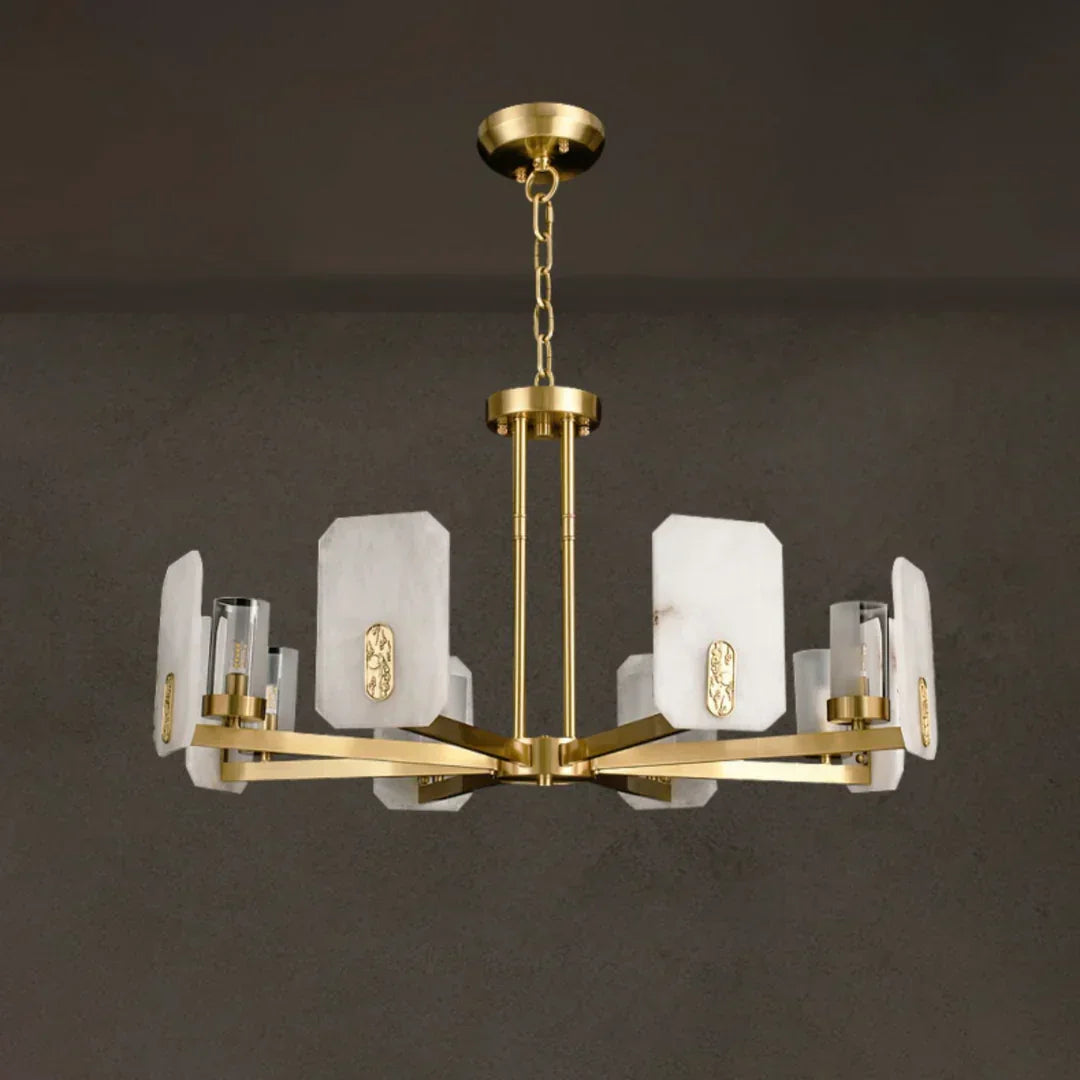 Alabaster Marble Chandelier Copper – Alabaster detail 12